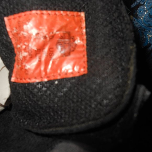 HARLEY DAVIDSON BLACK LEATHER ANKLE BOOTS SIZE 10 - Picture 7 of 8